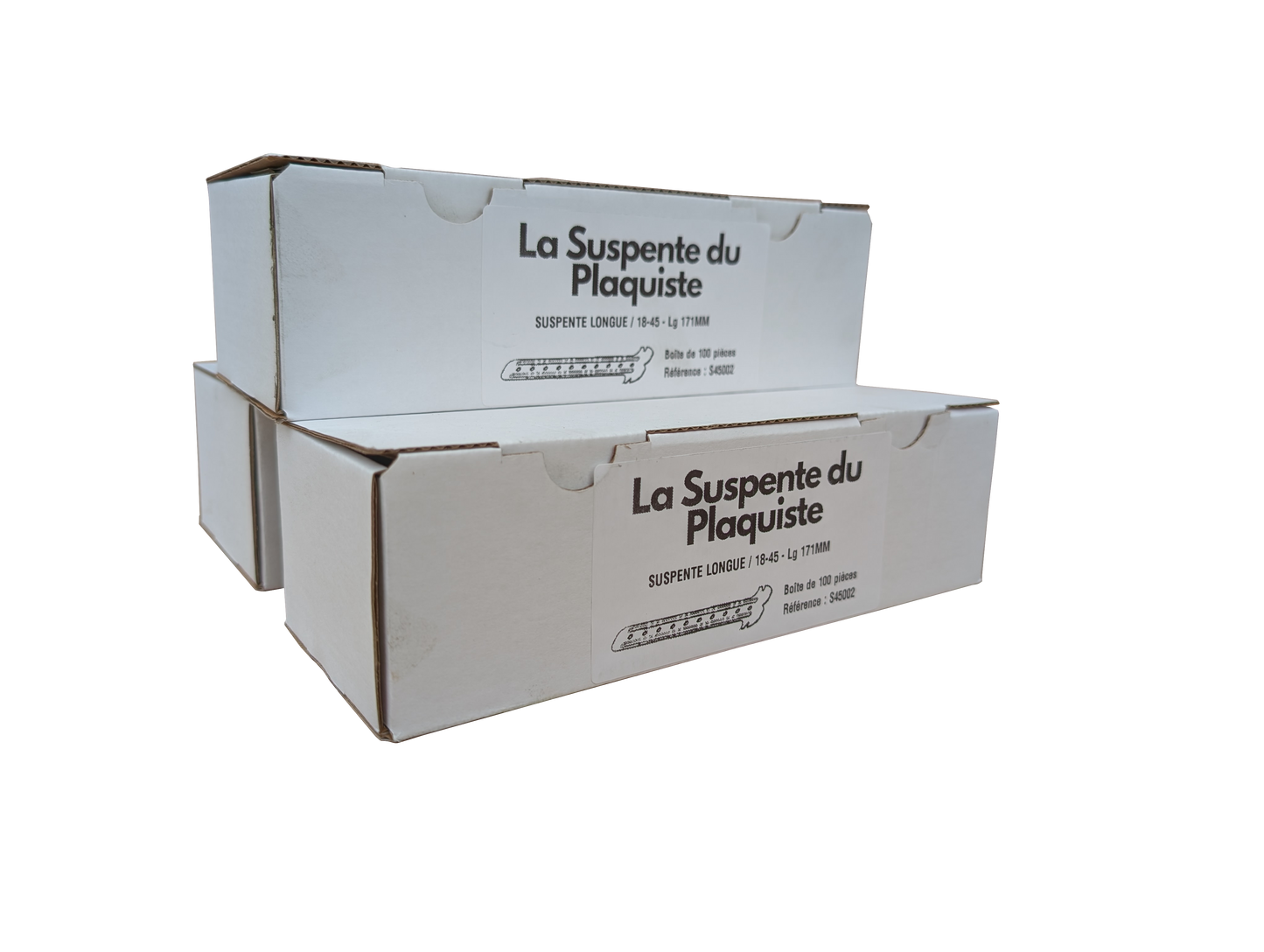 Lot de 3 boites de suspentes longues 18-45 (F45) Lg 171mm